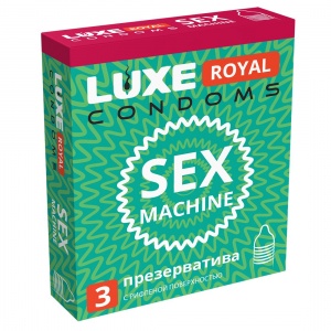 Презерватив Luxe Royal Sex Machine ребристые 3 шт.