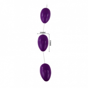 Шарики вагинальные Sexual Balls, 3 шт, D34 мм, фиолетовые