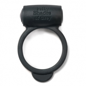 Кольцо эрекционное FSOG Vibrating Love Ring с вибрацией черное
