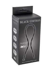 Катетер Black Edition Wavy Urethral Plug, L 300 мм, D 6 мм, силикон, черный
