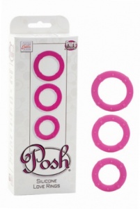 Кольца эрекционные Posh Silicone Love Rings набор розовый