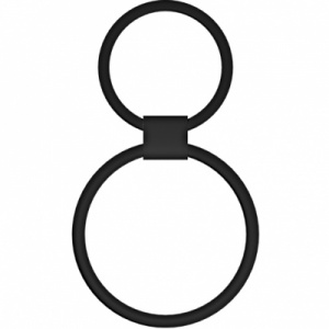 Кольцо эрекционное Baile Erection Ring тройное, черный