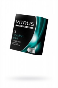 Презервативы Vitalis Comfort Plus, анатомические, 3 шт., 1 уп.