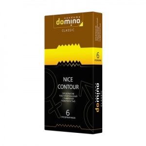 Презервативы Domino Classic Nice Contour рифленые, 6 шт