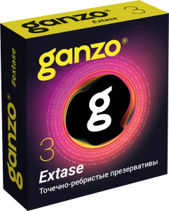 Презервативы Ganzo Extase точечные/ребристые, 3 шт