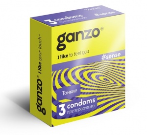 Презервативы Ganzo Sense тонкие, 3 шт
