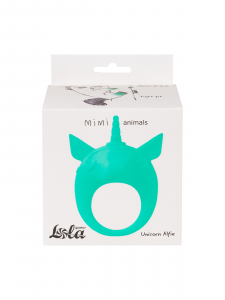 Кольцо эрекционное Lola Mimi Animals Unicom Alfie с вибрацией, зеленый