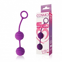 Шарики вагинальные Cosmo ребристые, фиолетовый