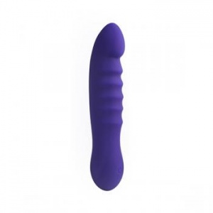 Вибромассажер Aphrodisia Little Ribbed Vibe, фиолетовый