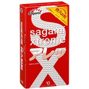 Презервативы Sagami Xtreme Feel Long, точечные ультрапрочные, 10 шт. 