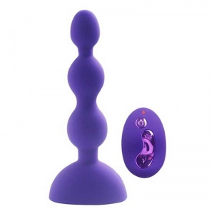 Стимулятор анальный Aphrodisia Anal Beads-S, с пультом, фиолетовый