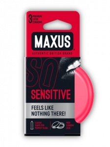 Презервативы Maxus Sensitive ультратонкие, 3 шт, 1 уп.