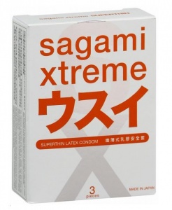Презервативы Sagami Xtreme Superthin 0.04, ультратонкие, 3 шт. 