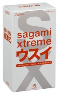 Презервативы Sagami Xtreme Superthin 0.04, ультратонкие, 15 шт. 