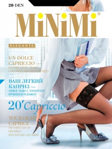 Чулки MiNiMi Capriccio 20, разм. S/M, черный